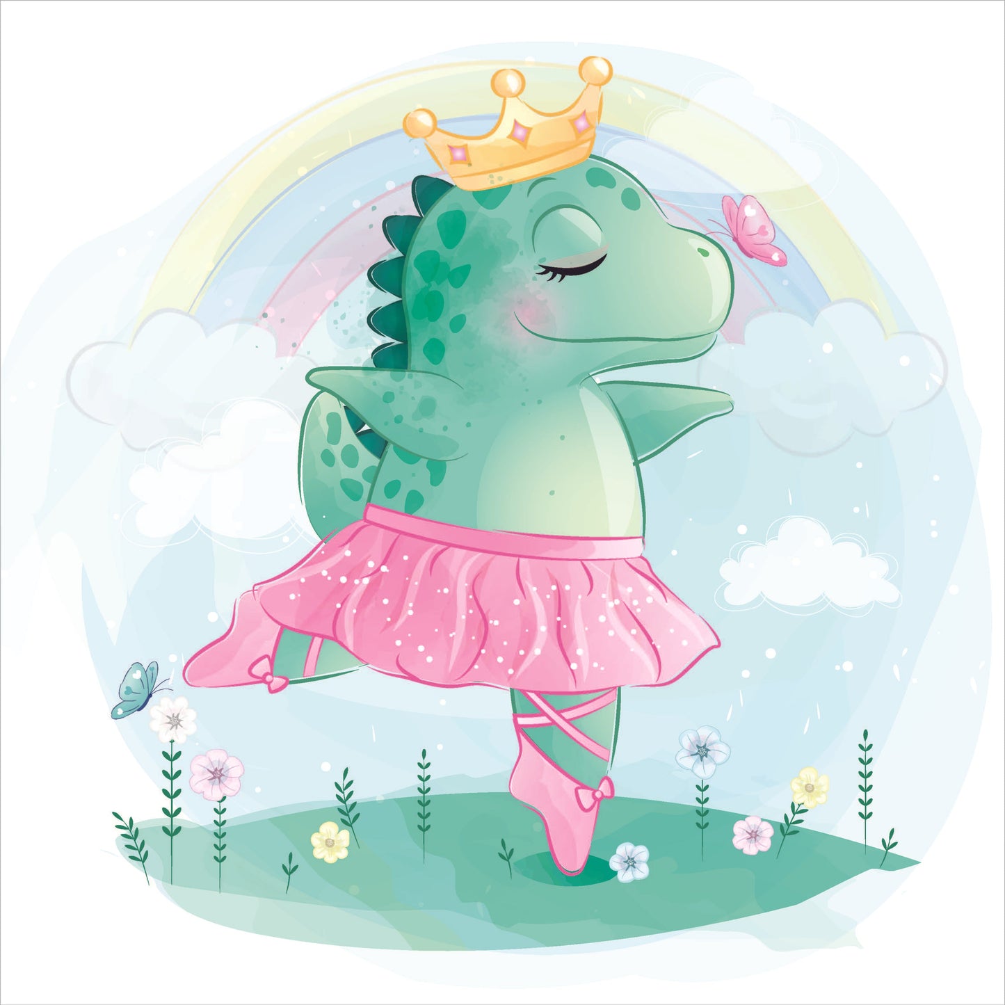 Green Dinosaur Ballet Dancer